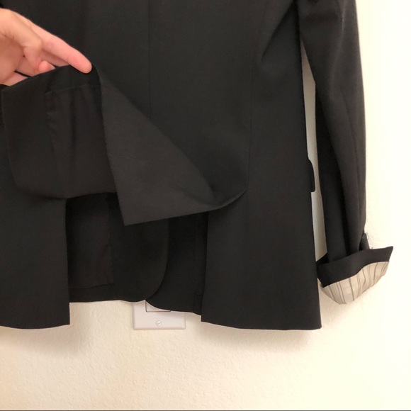 Theory Gabrielle Tailor One-Button Blazer Black Size 2 - Picture 8 of 12
